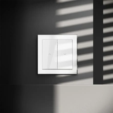 Изображение Выключатель встраиваемый VOLTUM S70 для жалюзи 10А (белый глянцевый)